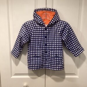 Hatley Pottery Barn kids Navy/white Kids Rain Jacket Size 4